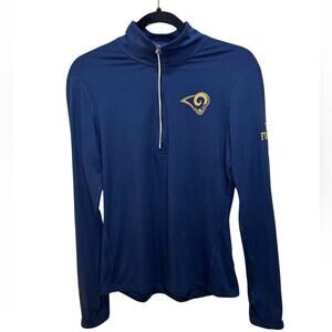 NFL Nike Rams Navy Tailgate Element Half-Zip Jacket
